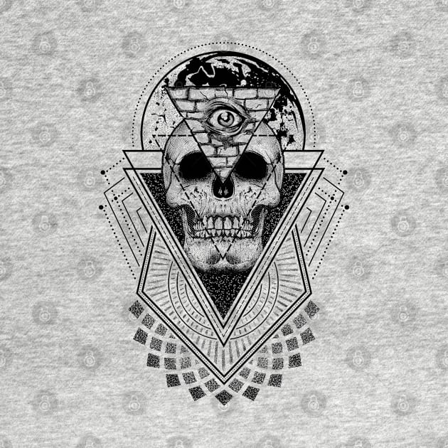 Geometric Skull by SpottydoggCreatives